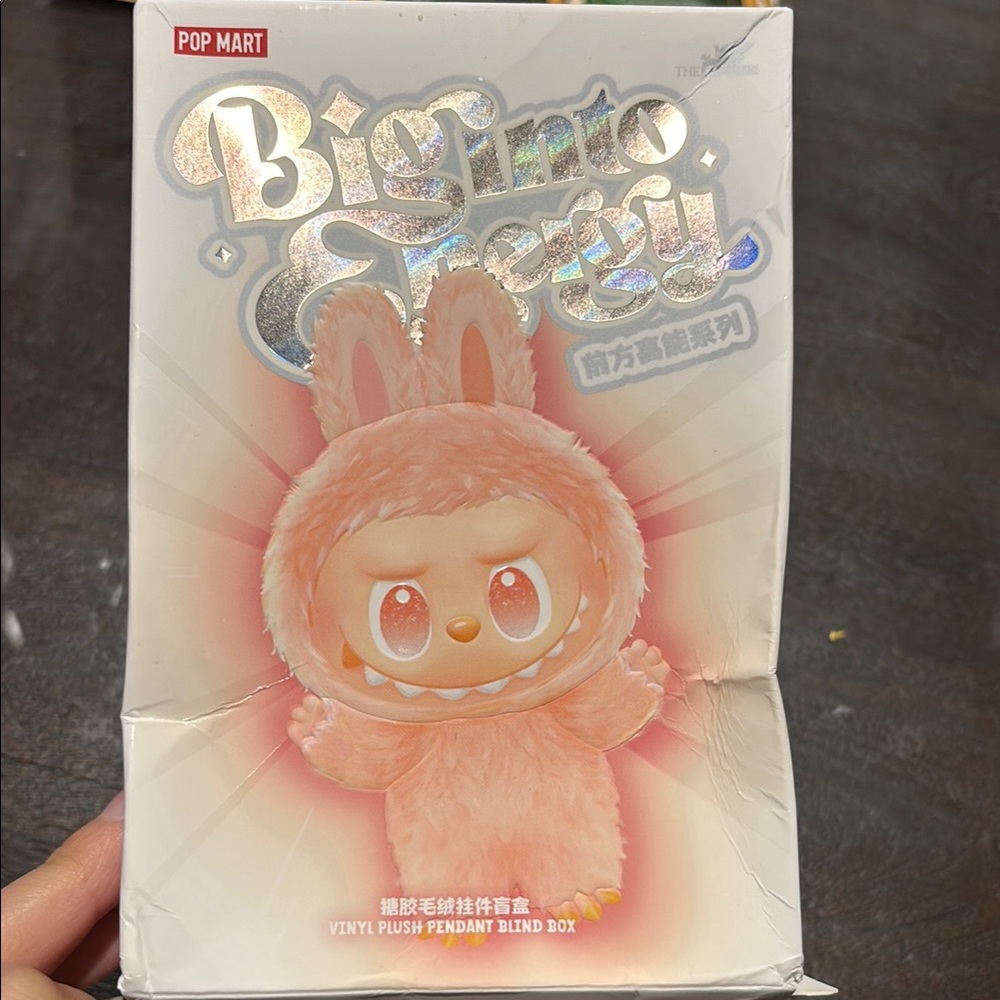 New Big Pop Mart Vinyl Plush Pendant Blind Box - Happiness (Peach) - AUTHENTIC